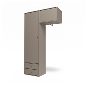 Montana Selection Attire II Garderobeskab Med Ophæng 141-Truffle