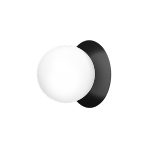 Nuura Liila 1 Væg/Loftlampe Medium Sort/Opal
