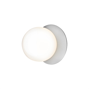 Nuura Liila 1 Væg/Loftlampe Sølv & Opal Glas Medium