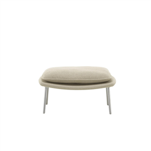 Vitra Slow Ottoman Flocca 0650/Beige 02/Krom