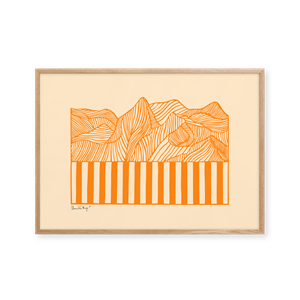 Peléton Papercut 04 Orange 70x100 Plakat