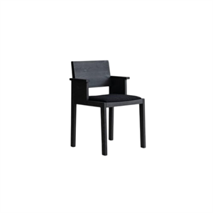 Vaarnii 016 Maasto Spisebordsstol Med Armlæn & Polstret Sæde Sort/Kvadrat 0194