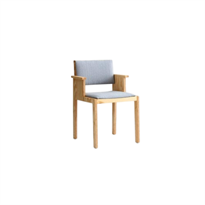 Vaarnii 016 Maasto Spisebordsstol Med Armlæn & Polstret Sæde/Ryg Natural/Kvadrat 0134