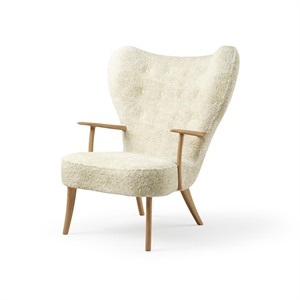 Warm Nordic Pragh Lænestol Sheepskin Off White/Natural Oileret Eg
