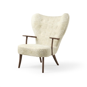 Warm Nordic Pragh Lænestol Sheepskin Off White/Røget Oileret Eg
