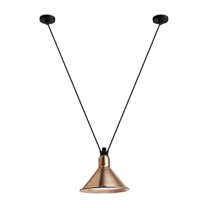 Lampe Gras N323 L Conic Pendel Rå Kobber/Hvid