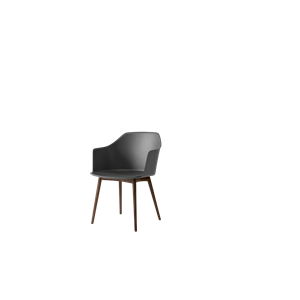 &Tradition Rely HW76 Spisebordsstol Med Armlæn Stone Grey/Lakeret Valnød