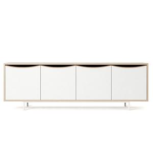 Decotique Sand TV Bænk Hvid/Eg