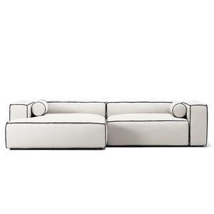 Decotique Grand Hue 3-Personers Sofa Chaiselong Venstre Steam/Hvid/Grafitgrå