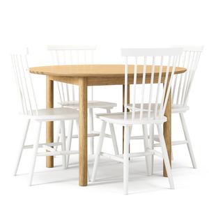 Department Wood Spisebordssæt Eg/Hvid