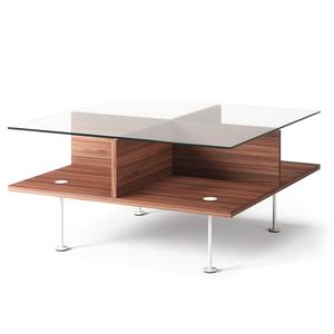 Decotique Vogue Sofabord 70x70 Valnød/Hvidt