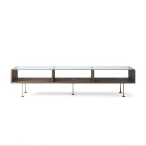 Decotique Vogue Sofabord 45x165 Mørk Eg/Messing