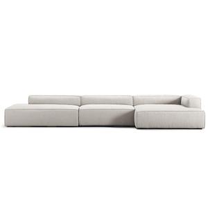 Decotique Grand 5-Personers Sofa Åben Ende Venstre Moonwhite