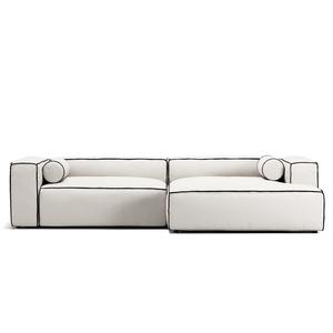 Decotique Grand Hue 3-Personers Sofa Chaiselong Højre Steam/Hvid/Grafitgrå
