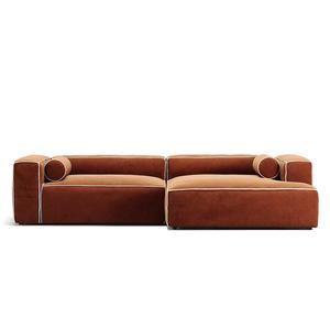 Decotique Grand Hue 3-Personers Sofa Chaiselong Højre Moonwhite/Kobber