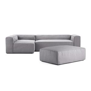 Decotique Grand 4-Personers Sofa Divan Åben Ende Med Fodskammel Venstre Steam/Hvid