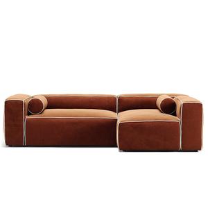 Decotique Grand Hue 3-Personers Sofa Divan Højre Moonwhite/Kobber