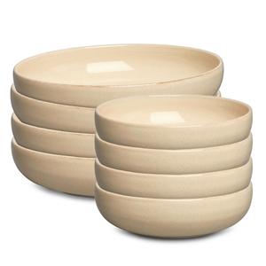 Decotique BON Skåle Startersæt Skåle Sæt af 8 Beige