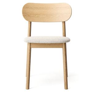 Decotique Elephant Spisebordsstol Naturligt Egetræ/Hvidt Bouclé