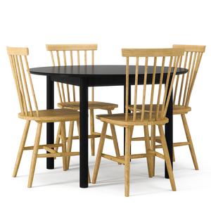 Department Wood Spisebordssæt Sort/Eg