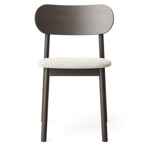 Decotique Elephant Spisebordsstol Mørkt Egetræ/Hvidt Bouclé
