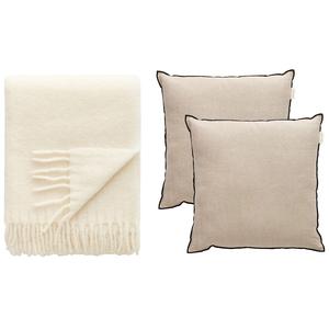 Decotique Cozy Pude & Plaid Sæt Beige