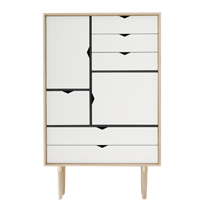 Andersen Furniture S5 Skab Sæbebehandlet Eg/Hvid