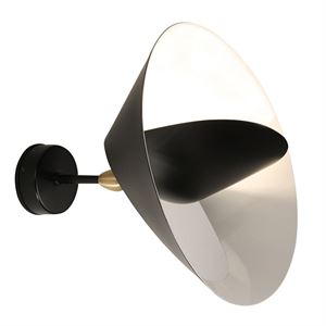 Serge Mouille Applique Saturne 1 Væglampe Sort & Messing