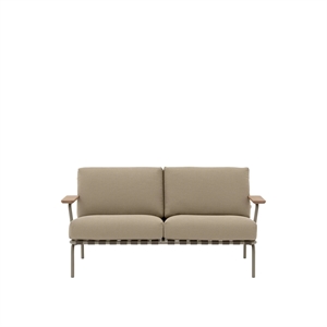 Muuto Settle Udendørs 2-Personers Sofa Ribbed Weave 5/Taupe