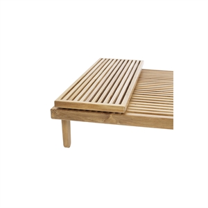 Sibast Furniture RIB Top Bord Til Ottoman Teak