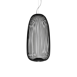 Foscarini Spokes 1 Pendel med LED Sort