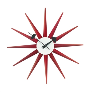 Vitra Sunburst Clock Ur Rød