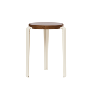 TipToe LOU Skammel Farvet Egetræ/Cream White