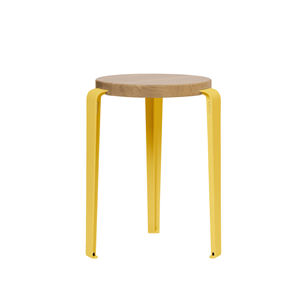 TipToe LOU Skammel Egetræ/Brioche Yellow