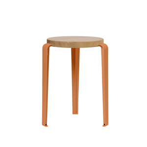 TipToe LOU Skammel Egetræ/Tangerine Red