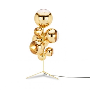 Tom Dixon Mirror Ball Chandelier Gulvlampe Guld