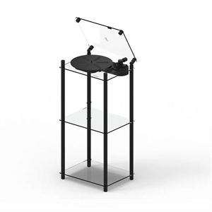 Transparent Turntable Table Stand Højtaler Sort