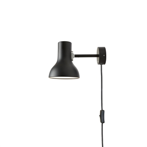 Anglepoise Type 75 Mini Væglampe Med Kabel Jet Black