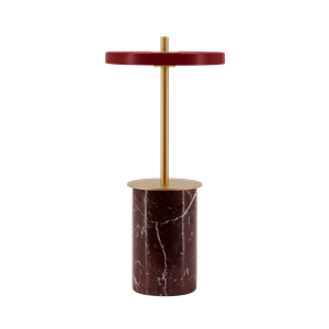 Umage Asteria Move Transportabel Lampe Mini Rød Marmor