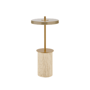 Umage Asteria Move Transportabel Lampe Mini Clay Travertine/Messing