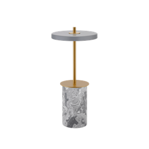 Umage Asteria Move Transportabel Lampe Mini Grå Marmor/Messing