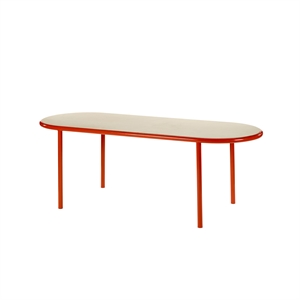 Valerie Objects Wooden Spisebord Oval Rød/Birketræ