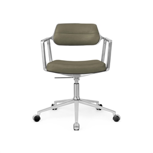 Vipp 453 Swivel+ Drejestol med Hjul Aluminium/Bosco Green