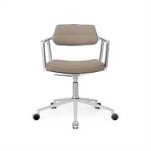 Vipp 453 Swivel+ Drejestol med Hjul Aluminium/Dark Sand