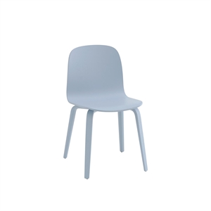 Muuto Visu Spisebordsstol Med Træ Base Light Blue