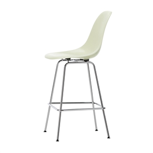 Vitra Eames Fiberglass Barstol Medium Parchment/Krom