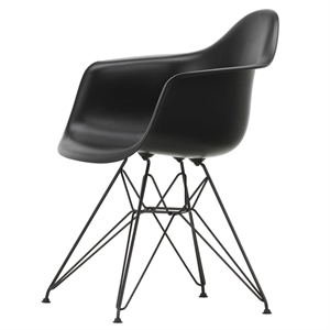 Vitra Eames Plastic RE DAR Spisebordsstol Deep Black/Sort