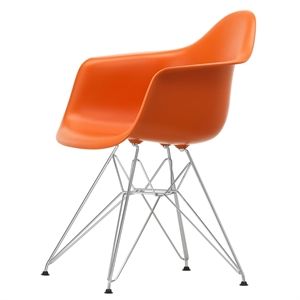 Vitra Eames Plastic RE DAR Spisebordsstol Rusty Orange/Krom