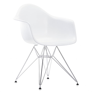 Vitra Eames Plastic DAR Spisebordsstol Hvid/Krom