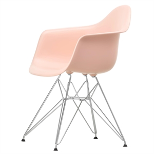 Vitra Eames Plastic DAR Spisebordsstol RE Pale Rose/Krom